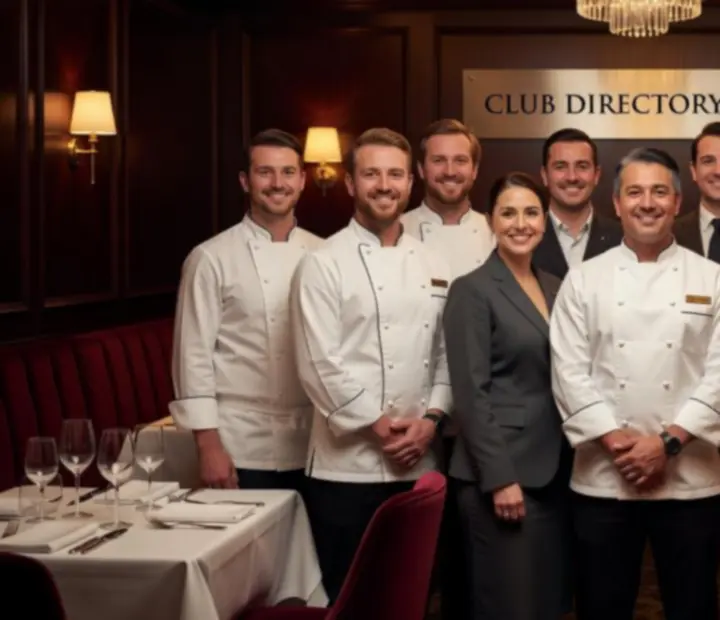 Mosolygó bistro csapat, akik a Clubdirectoryhub vendégeit fogadják